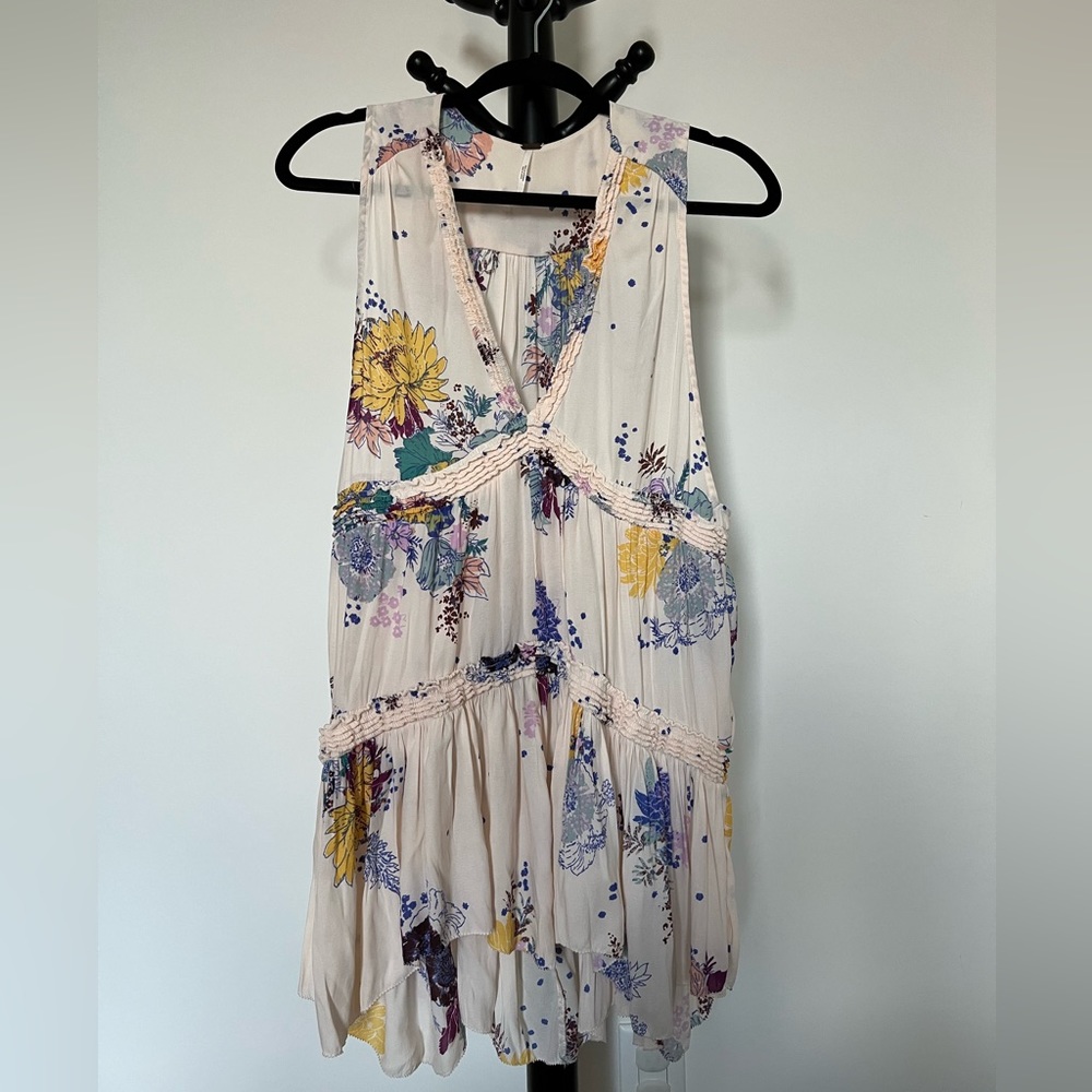 Free People Colorful Floral Tunic